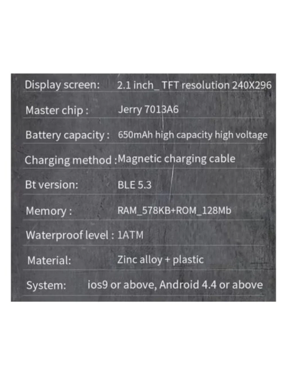 Black Waterproof Sports Fitness Tracker Smartwatch with Full Touch Display